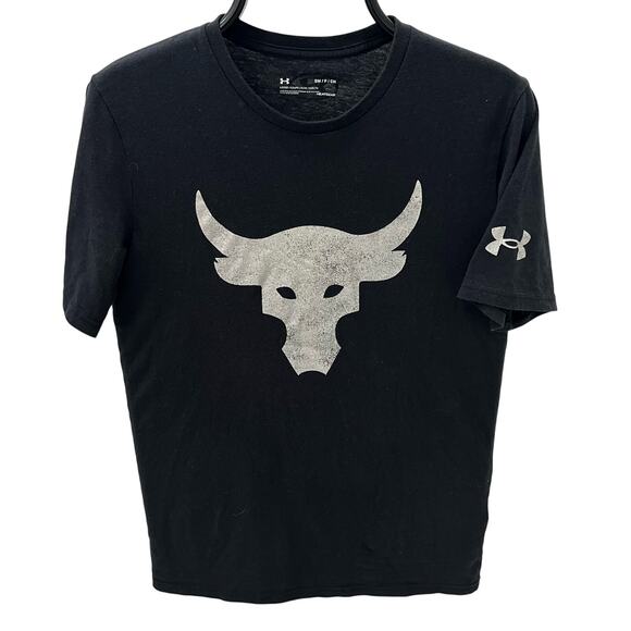 Under Armour Men's SM The Rock Brahma Bull Black Graphic T-shirt - Picture 1 of 5